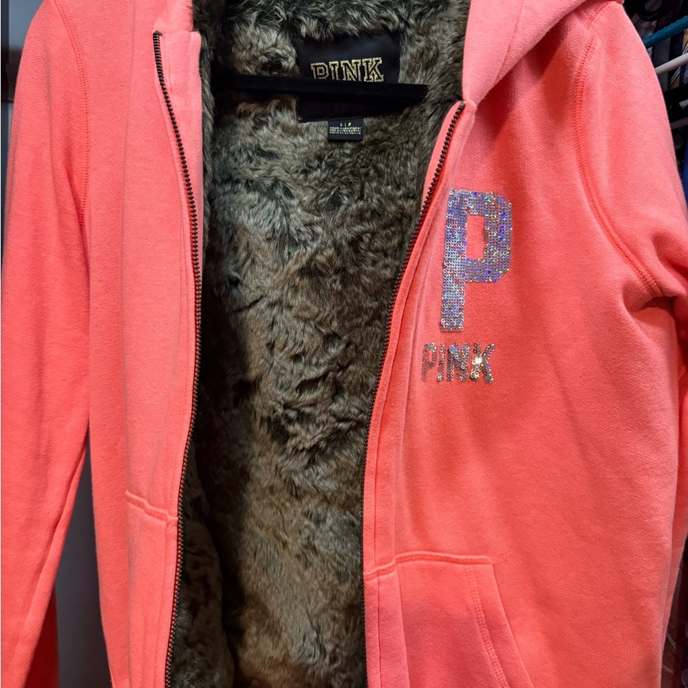 PINK Victoria's Secret Faux Fur Jacket